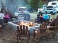 Fire pit and social area at the Manchester Beach / Mendocino Coast KOA