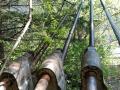 Cables - Old Bridge (1926) in Fraser River Gorge, near Hope, British Columbia
