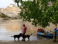 Jerry & pups at Steamboat Rock - Dinosaur National Monument