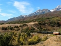 Train passing through scenic Provo Canyon - Utah