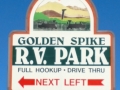 Golden Spike RV Park - Sign