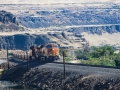 Train passing Horsethief Lake