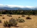 Marine Layer Clouds Cresting Mountains and Cajon Pass