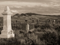 Bannack State Park/Ghost Town - Cemetery - black & white