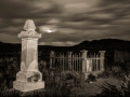 Bannack State Park/Ghost Town - Cemetery - black & white