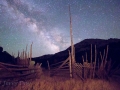 Corral and Milky Way at Chew Ranch - Dinosaur National Monument, Utah/Colorado