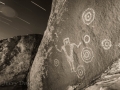 The Juggler Panel Star Trails - Black and White, San Rafael Swell, Utah