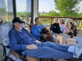 Relaxing with family in Iowa