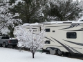 Our Rig after rare snowfall at Silent Valley Club - Winter 2018