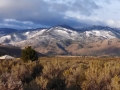 Fresh snow on Sierras, Lake Washoe State Park, Nevada